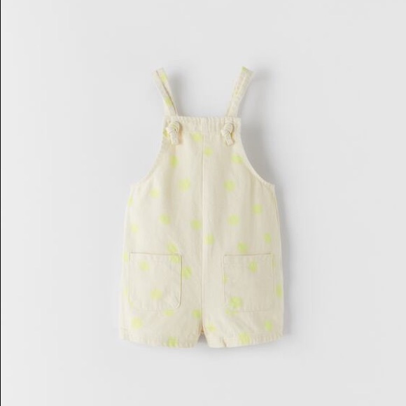 Zara Other - NWT Zara 18-24m Neon polka dot twill overalls